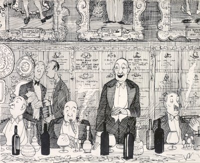 Fondness for Laughing at Our Own Anecdotes, Published in Punch, 10th February 1937 by Pont 1908 40 Pont 1908 40